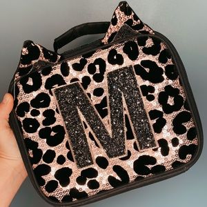 Justice Leopard Print Lunch Box (Letter M)